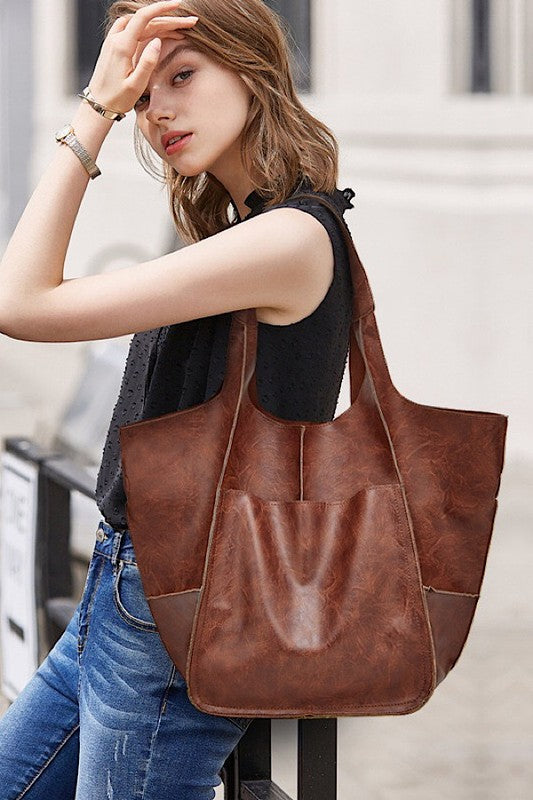 Large Tote Shoulder Bag – Luxe Layered Looks