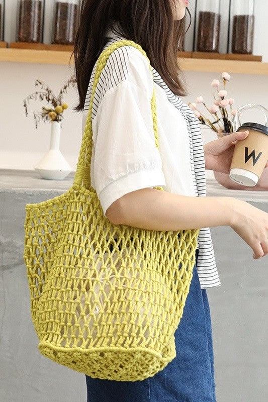 Braided Net Tote Bag