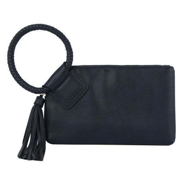 Fashion Cuff Tassel Wristlet Clutch
