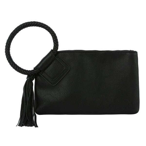 Fashion Cuff Tassel Wristlet Clutch