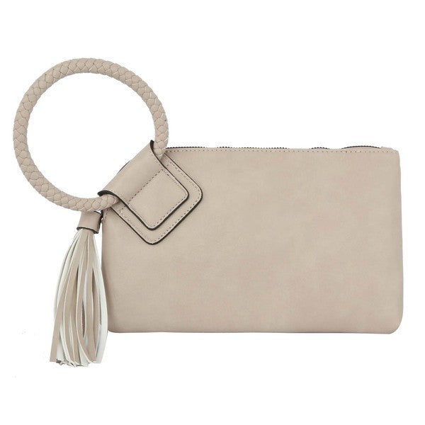 Fashion Cuff Tassel Wristlet Clutch