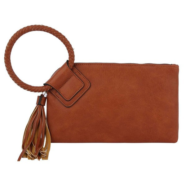 Fashion Cuff Tassel Wristlet Clutch