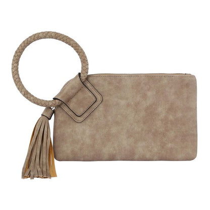 Fashion Cuff Tassel Wristlet Clutch