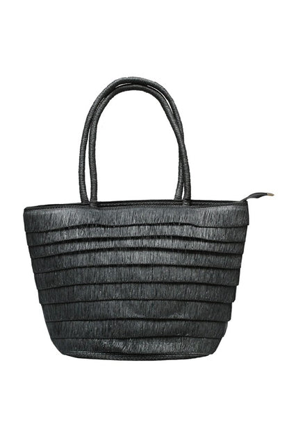 Large Straw Fringe Tote Bag