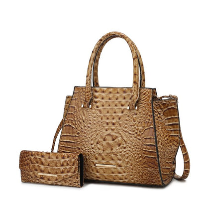 MKF Viridiana Croc-Embossed Tote Bag
