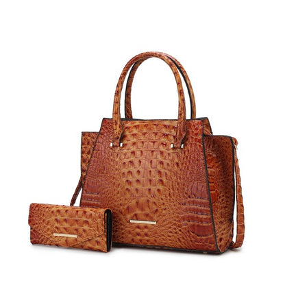 MKF Viridiana Croc-Embossed Tote Bag