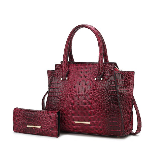 MKF Viridiana Croc-Embossed Tote Bag