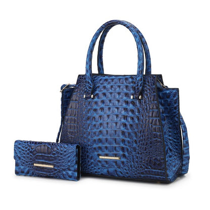 MKF Viridiana Croc-Embossed Tote Bag