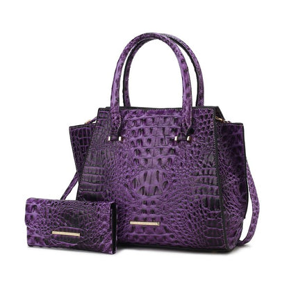 MKF Viridiana Croc-Embossed Tote Bag