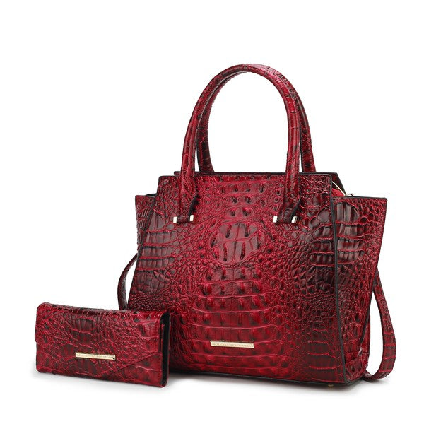 MKF Viridiana Croc-Embossed Tote Bag