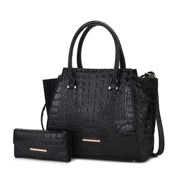 MKF Viridiana Croc-Embossed Tote Bag