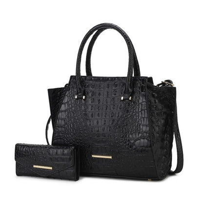 MKF Viridiana Croc-Embossed Tote Bag