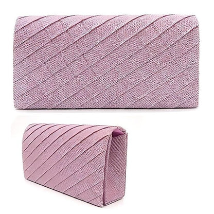 Glitter Quilted Evening Clutch Bag