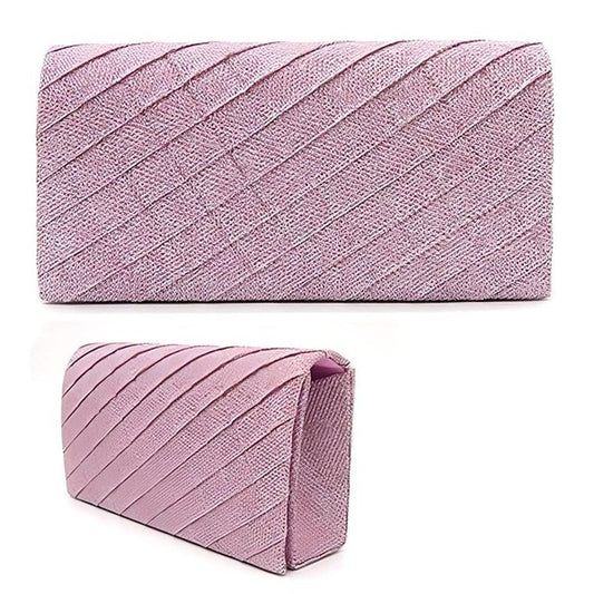 Glitter Quilted Evening Clutch Bag