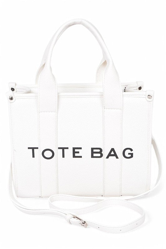 Faux Leather Small Fashion Tote Bag