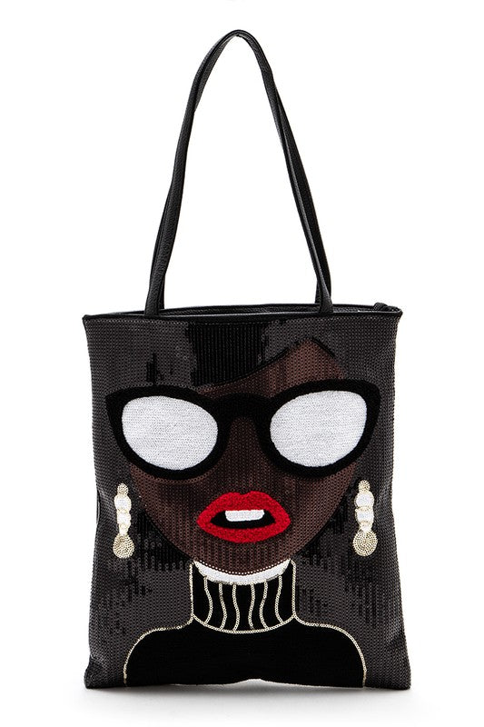 Classy Girl Sequins Oversize Tote Bag