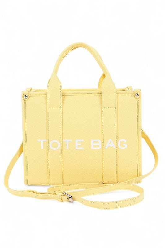 Faux Leather Small Fashion Tote Bag