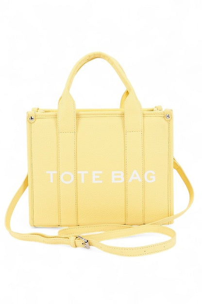Faux Leather Small Fashion Tote Bag
